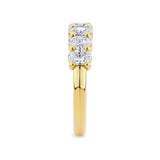 1.45 Carat Oval Cut Diamond Half Eternity Ring in 18ct Yellow Gold