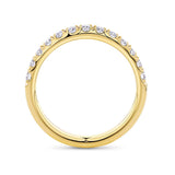 0.52 Carat Diamond Pave Wedding Band in 18ct Yellow Gold