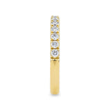 0.52 Carat Diamond Pave Wedding Band in 18ct Yellow Gold