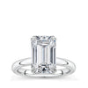 5.02 Carat Emerald Cut Solitaire Engagement Ring in 18ct White Gold