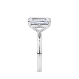5.02 Carat Emerald Cut Solitaire Engagement Ring in 18ct White Gold