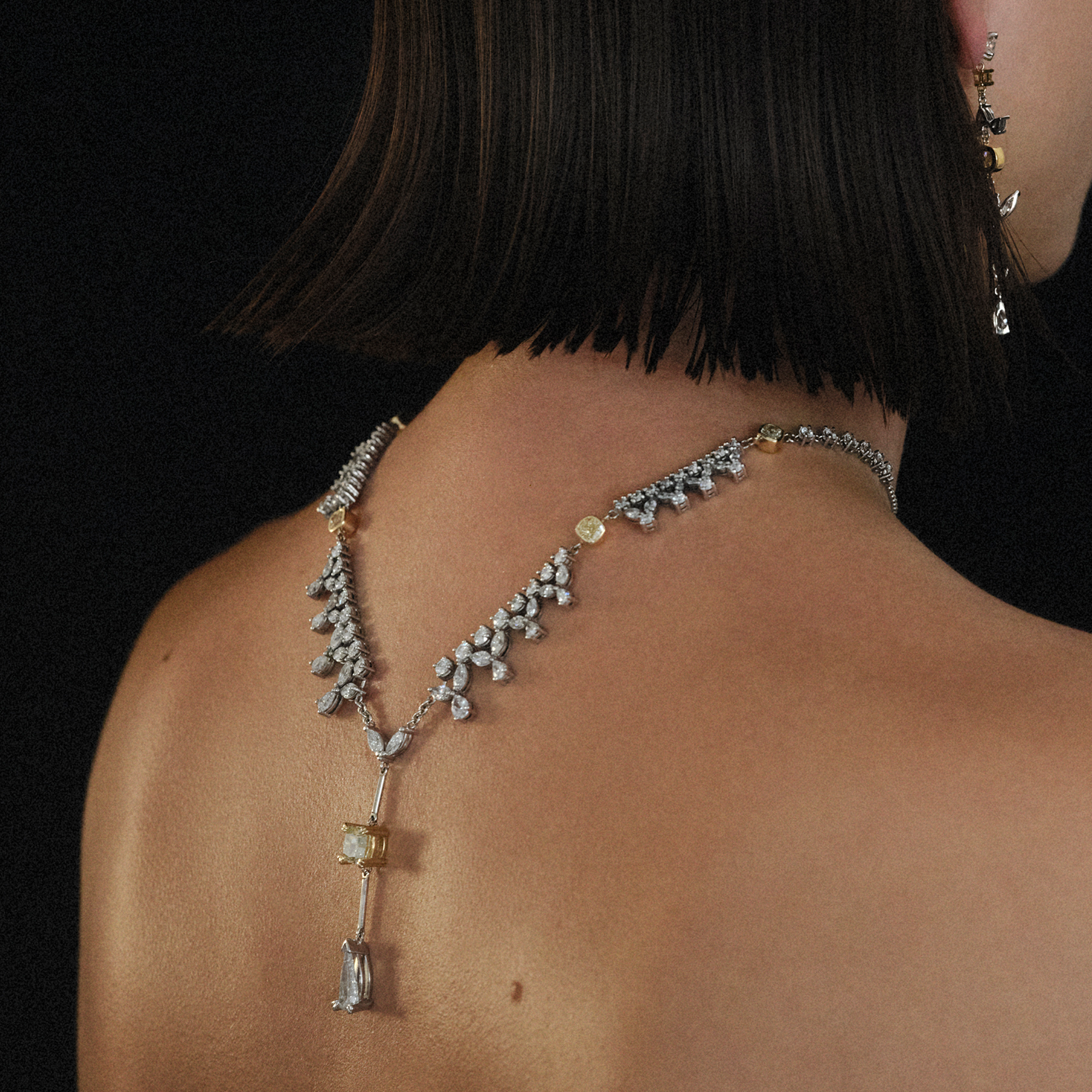 Vault 22.23 Carat Yellow and White Diamond Necklace