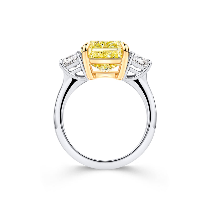 VAULT 7.44ct Yellow Diamond and 1.04ct Diamond Ring in 18ct Yellow and White Gold