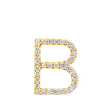 Initial Diamond Pendant in 18ct Yellow Gold
