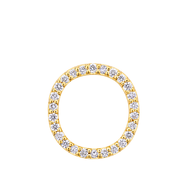 Initial Diamond Pendant in 18ct Yellow Gold