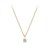 0.15 Carat Diamond Solitaire Pendant in 18ct Yellow Gold