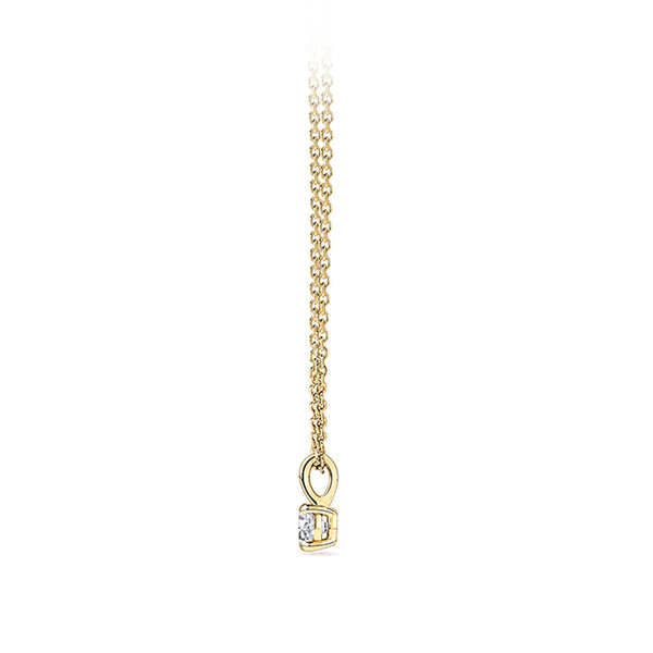 0.15 Carat Diamond Solitaire Pendant in 18ct Yellow Gold