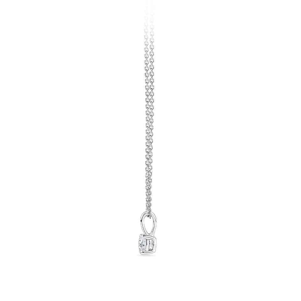 0.25 Carat Diamond Solitaire Pendant in 18ct White Gold
