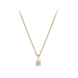 0.25 Carat Diamond Solitaire Pendant in 18ct Yellow Gold