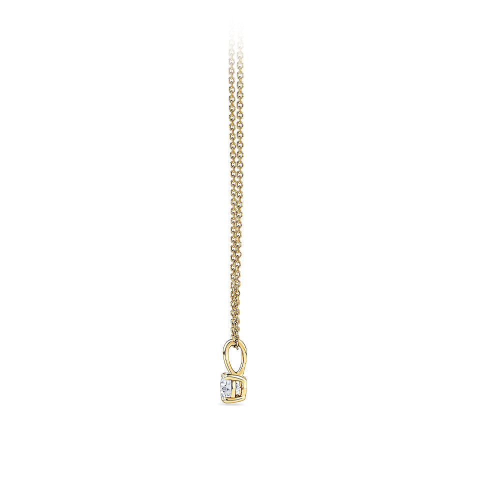 0.25 Carat Diamond Solitaire Pendant in 18ct Yellow Gold