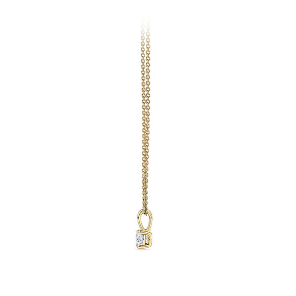 0.25 Carat Diamond Solitaire Pendant in 18ct Yellow Gold