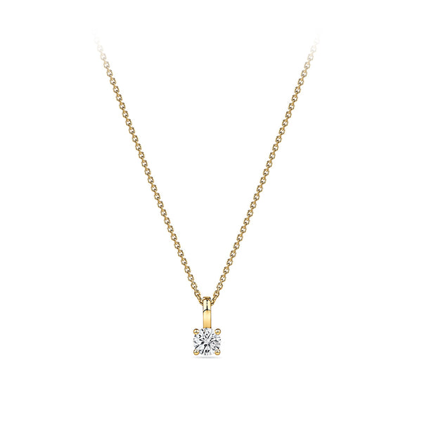 0.25 Carat Diamond Solitaire Pendant in 18ct Yellow Gold