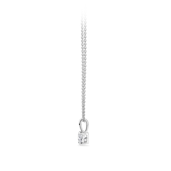 0.50 Carat Diamond Solitaire Pendant in 18ct White Gold