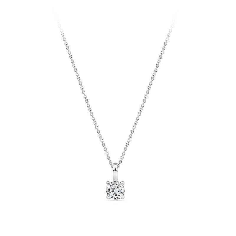 0.50 Carat Diamond Solitaire Pendant in 18ct White Gold