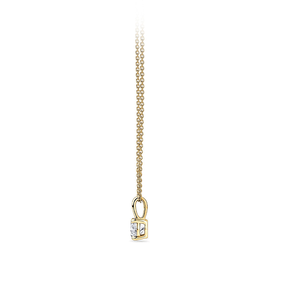 0.50 Carat Diamond Solitaire Pendant in 18ct Yellow Gold
