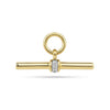 Gold T Bar pendant with Diamond Detailing