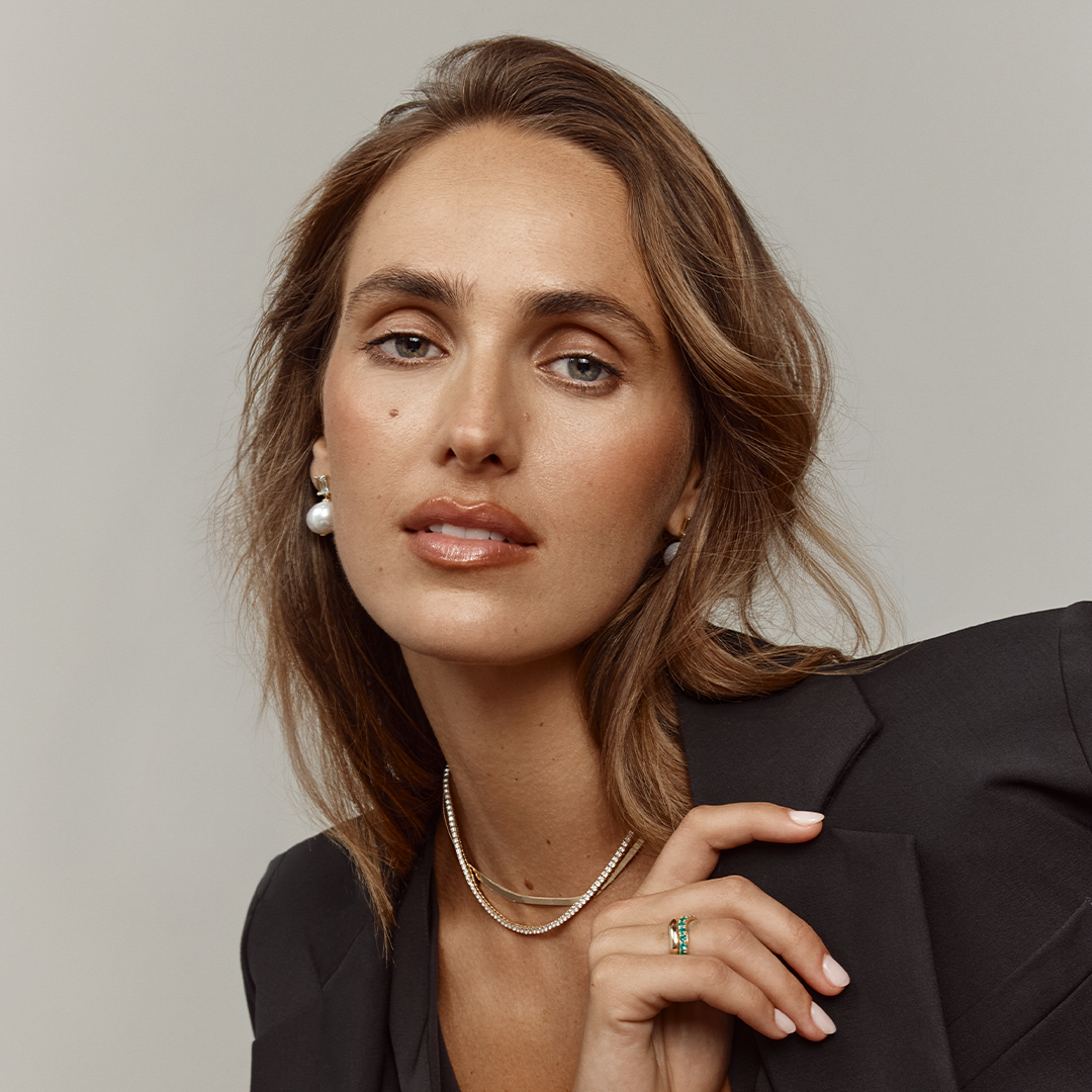 Herringbone Chain Necklace in 18ct Yellow Gold