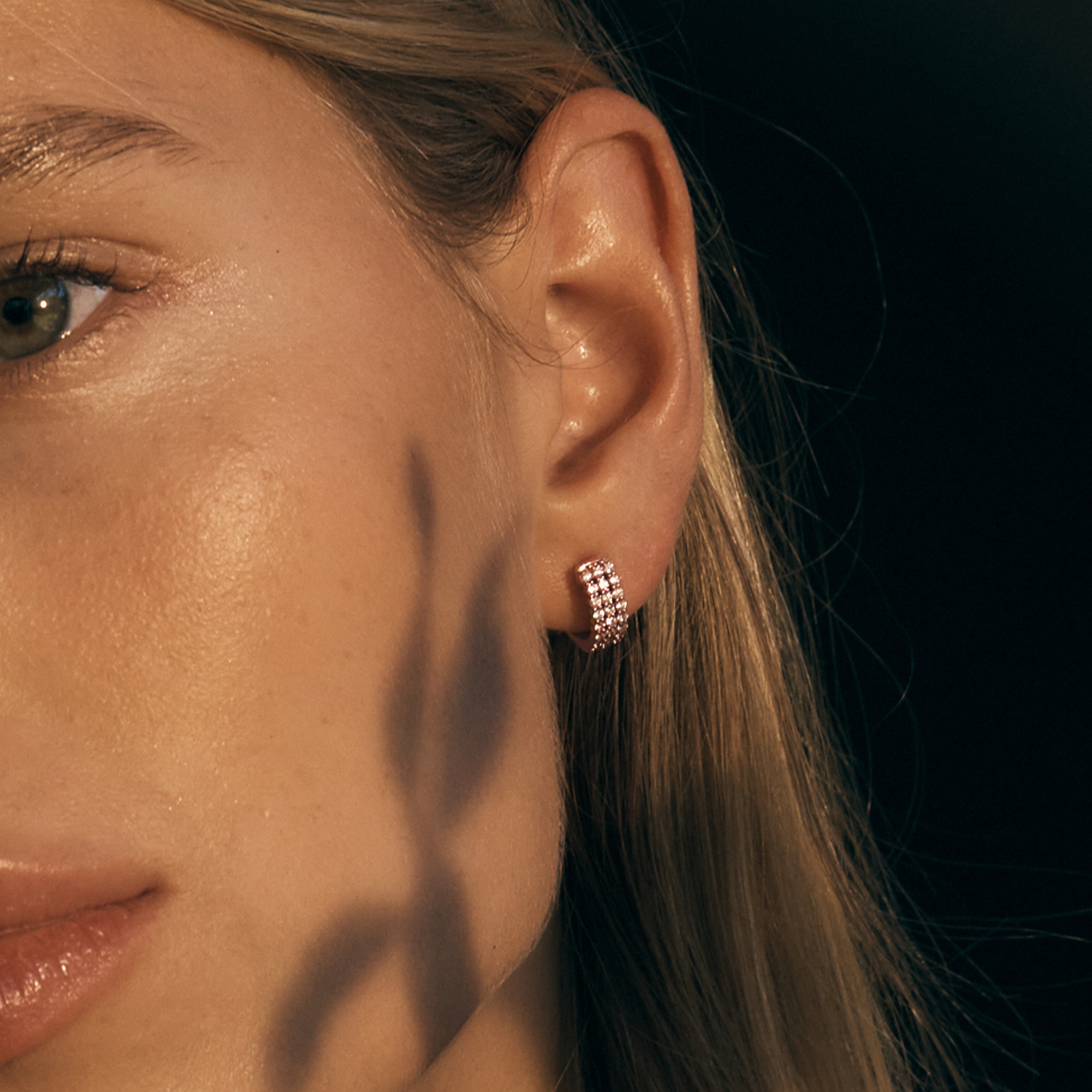 Quintessential 0.50 Carat Diamond Hoop Earrings in 18ct Rose Gold