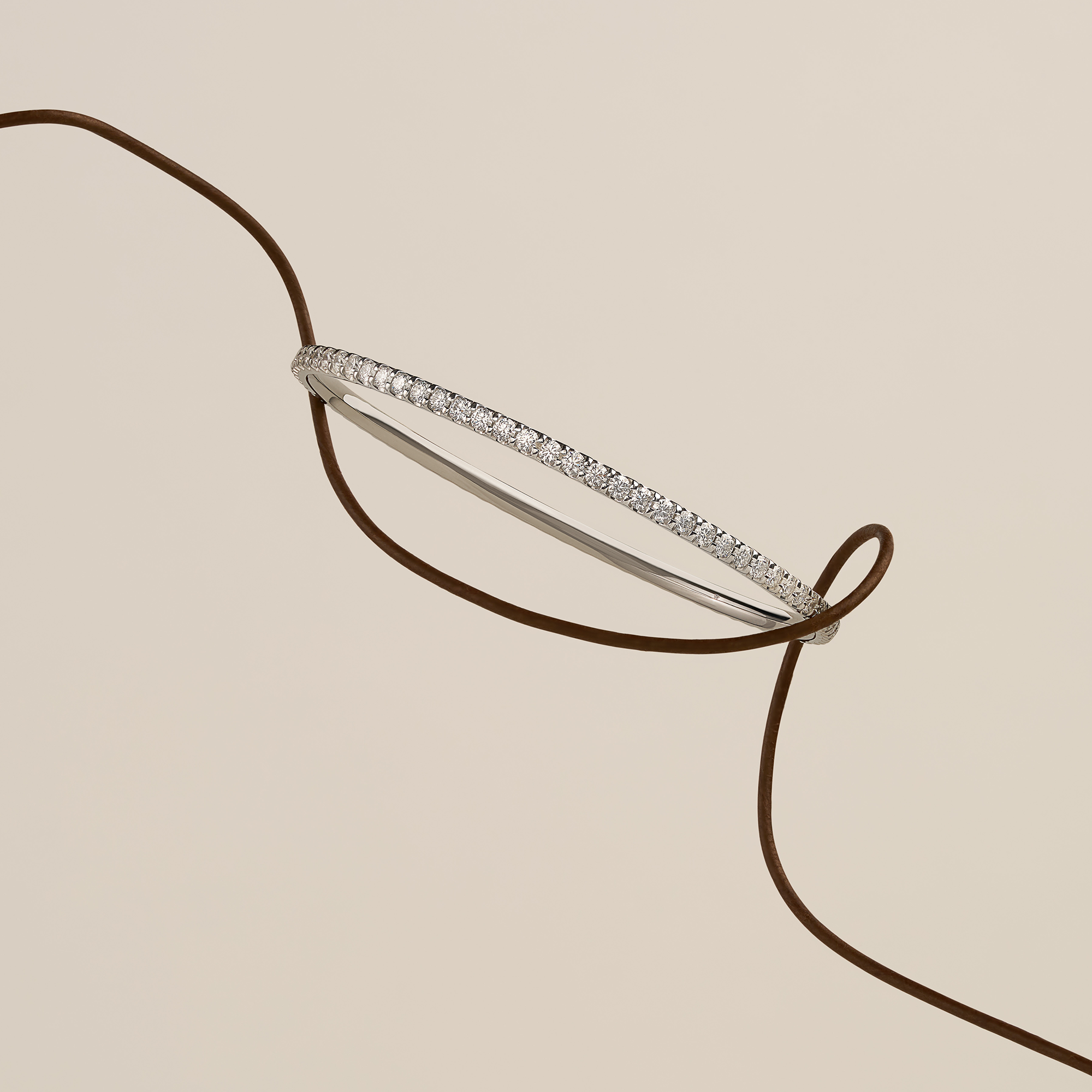 Quintessential 5.00 Carat Diamond Bangle in 18ct White Gold