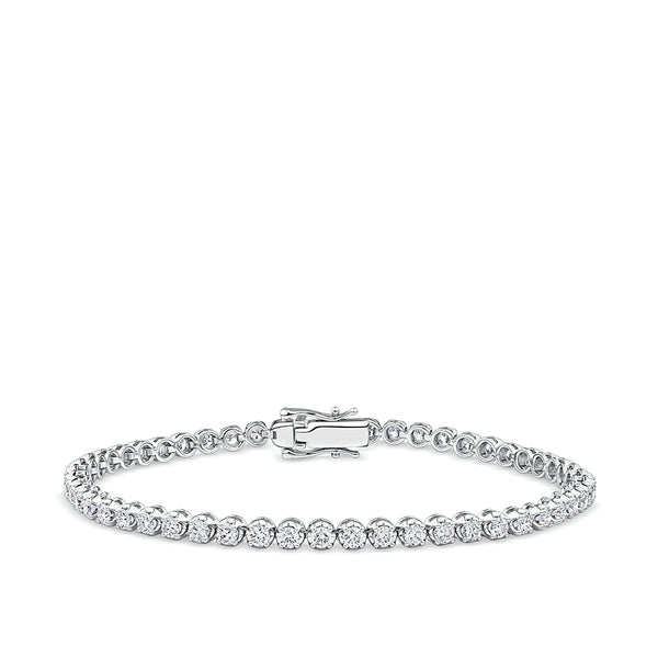 3.00 Carat Diamond Tennis Bracelet in 18ct White Gold