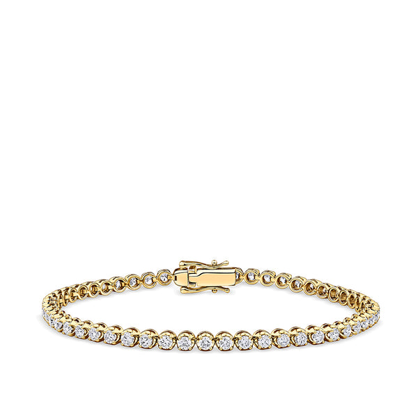 3.00 Carat Diamond Tennis Bracelet in 18ct Yellow Gold