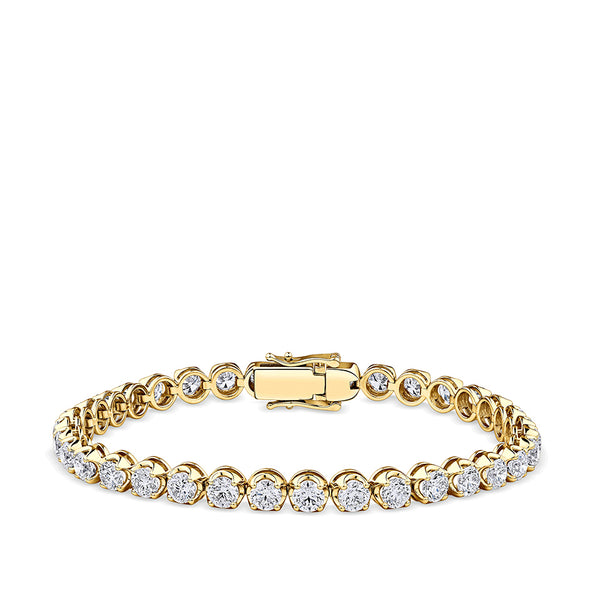 9.00 Carat Diamond Tennis Bracelet in 18ct Yellow Gold