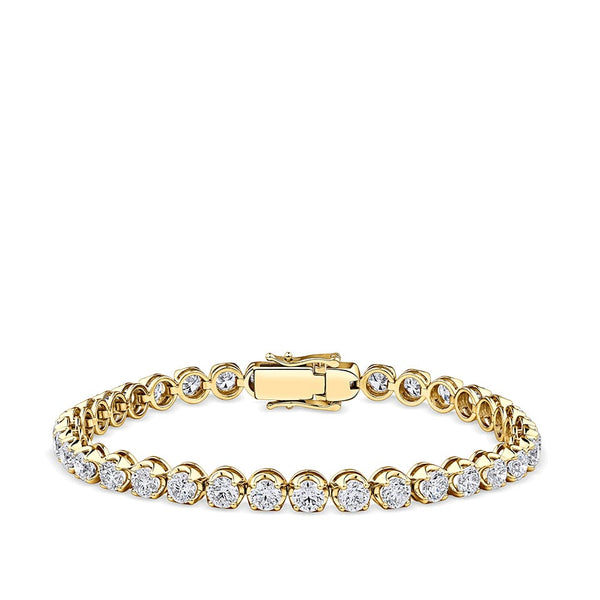 9.00 Carat Diamond Tennis Bracelet in 18ct Yellow Gold – Hardy