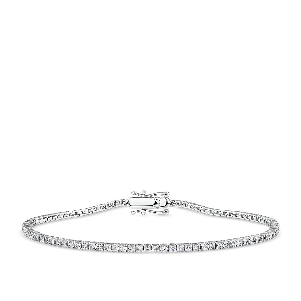 1.00 Carat Diamond Tennis Bracelet in 18ct White Gold