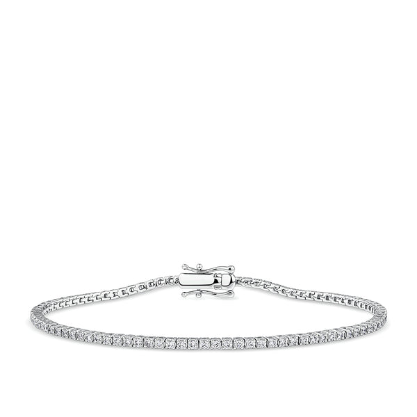 1.00 Carat Diamond Tennis Bracelet in 18ct White Gold