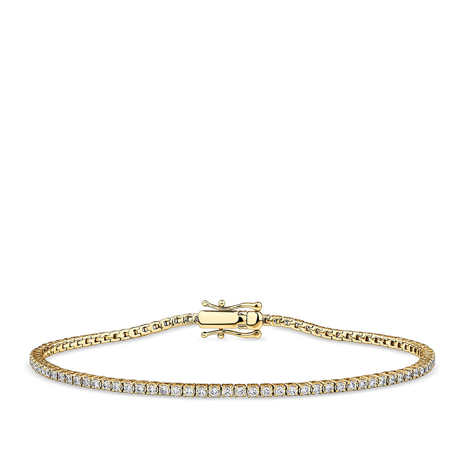 1.00 Carat Diamond Tennis Bracelet in 18ct Yellow Gold