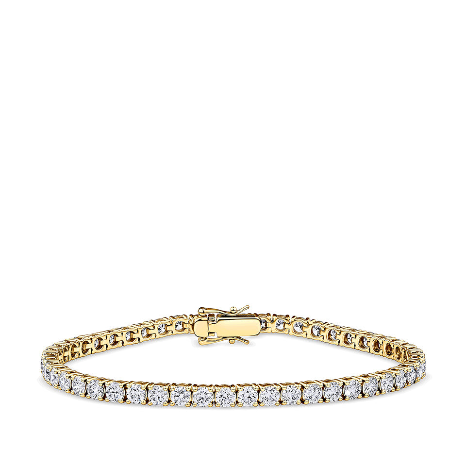 7.00 Carat Diamond Tennis Bracelet in 18ct Yellow Gold
