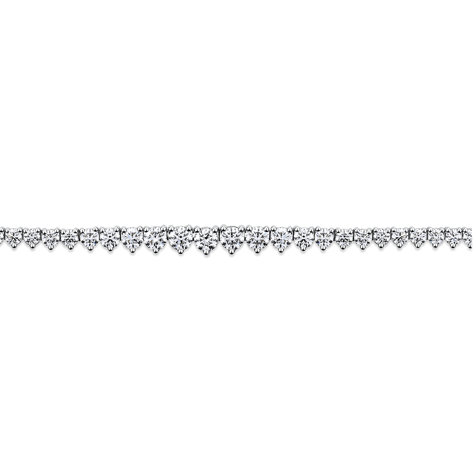 12.00 Carat Diamond Tennis Necklace in 18ct White Gold