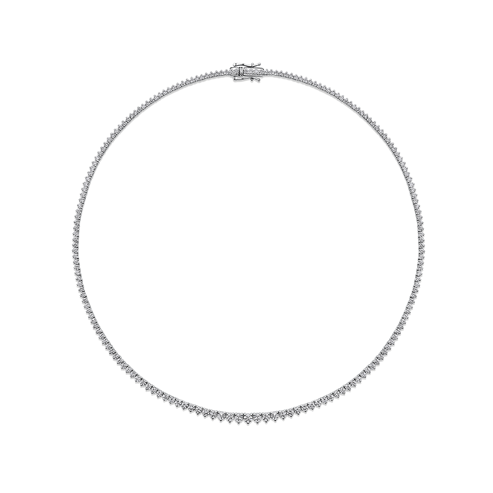 6.00 Carat Diamond Tennis Necklace in 18ct White Gold