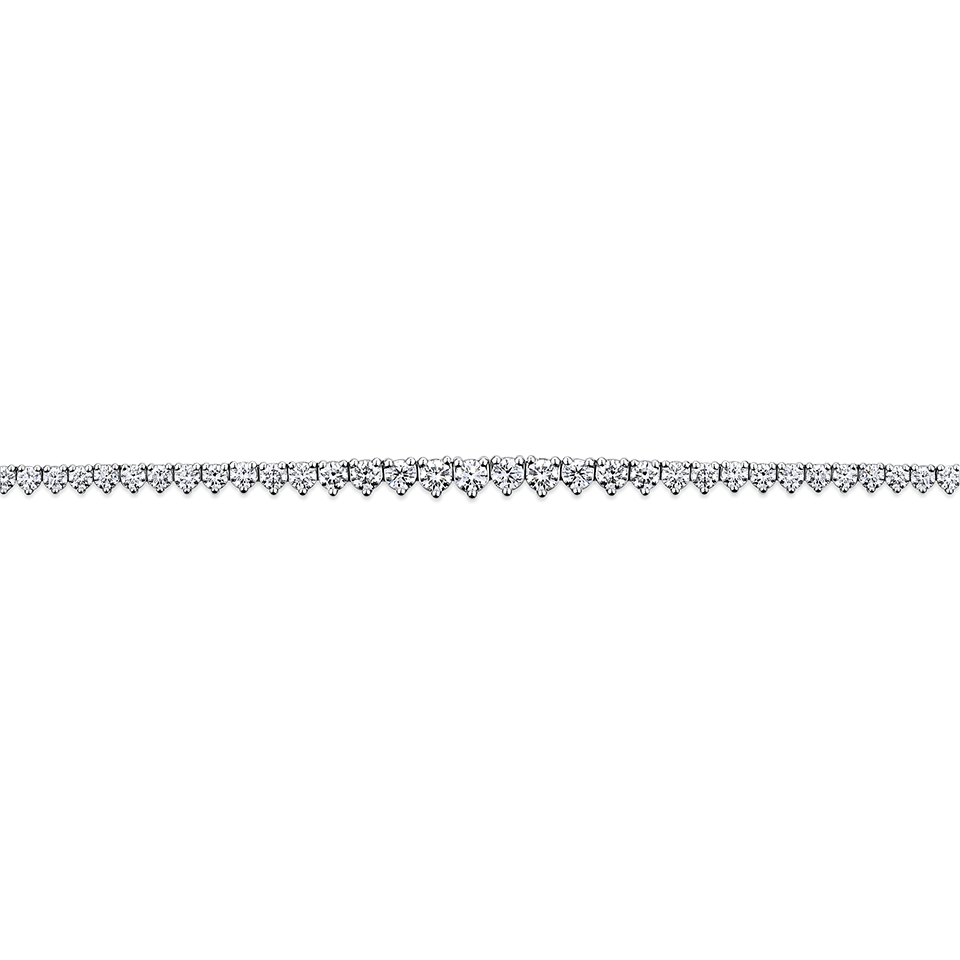 6.00 Carat Diamond Tennis Necklace in 18ct White Gold