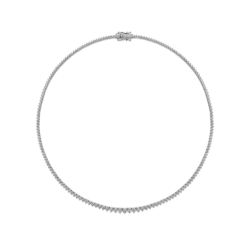 6.00 Carat Diamond Tennis Necklace in 18ct White Gold