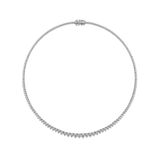 9.00 Carat Diamond Tennis Necklace in 18ct White Gold