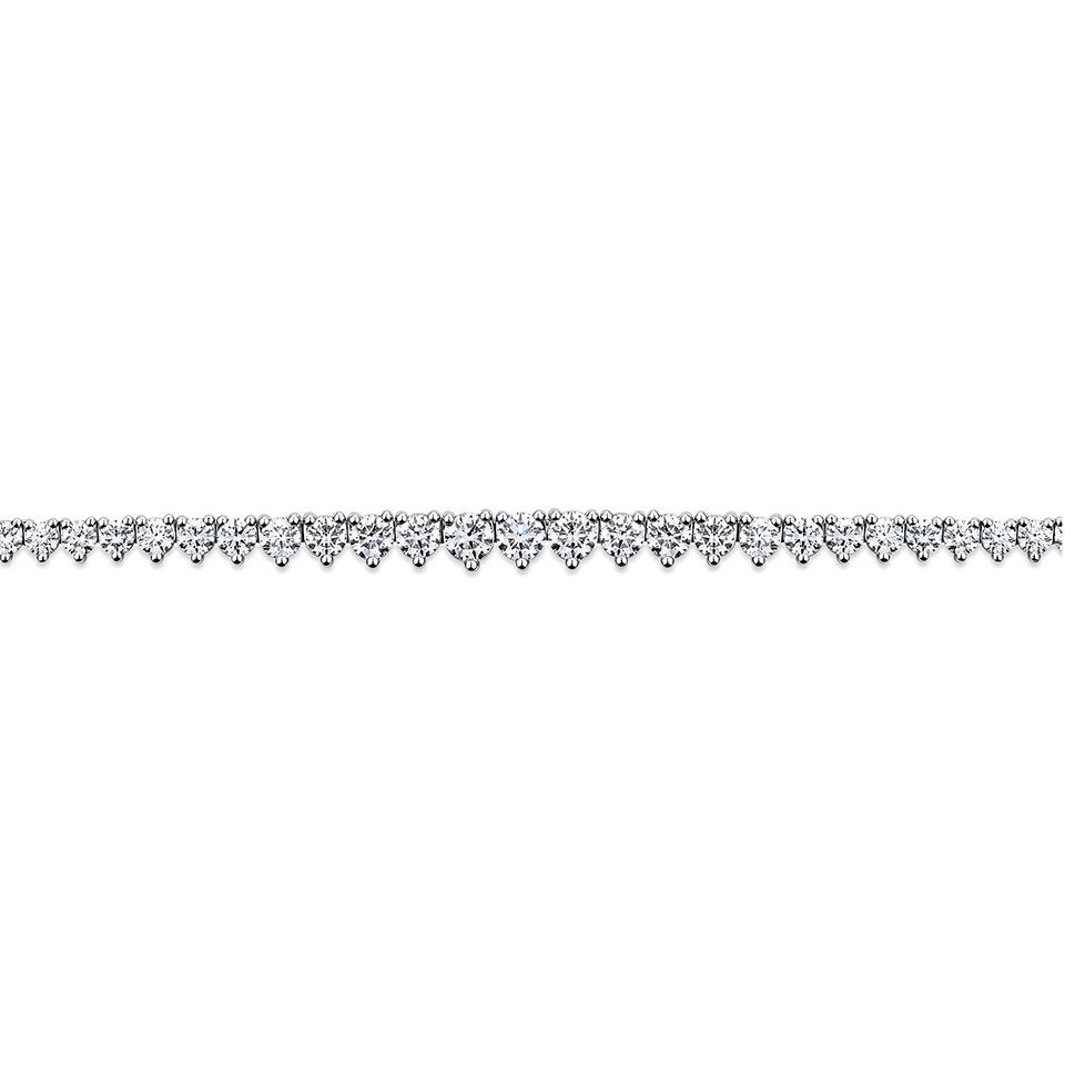 9.00 Carat Diamond Tennis Necklace in 18ct White Gold