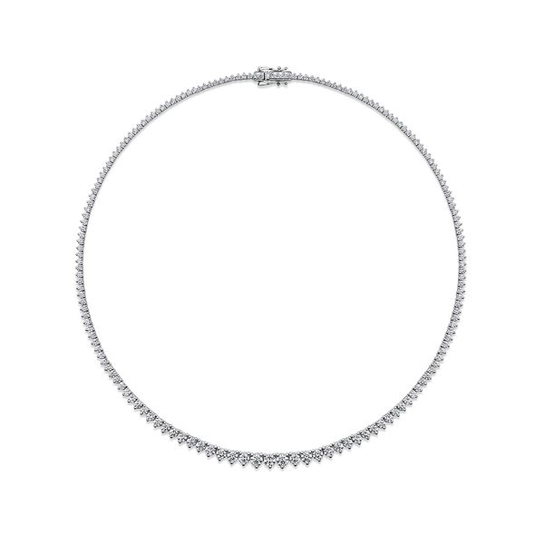 9.00 Carat Diamond Tennis Necklace in 18ct White Gold