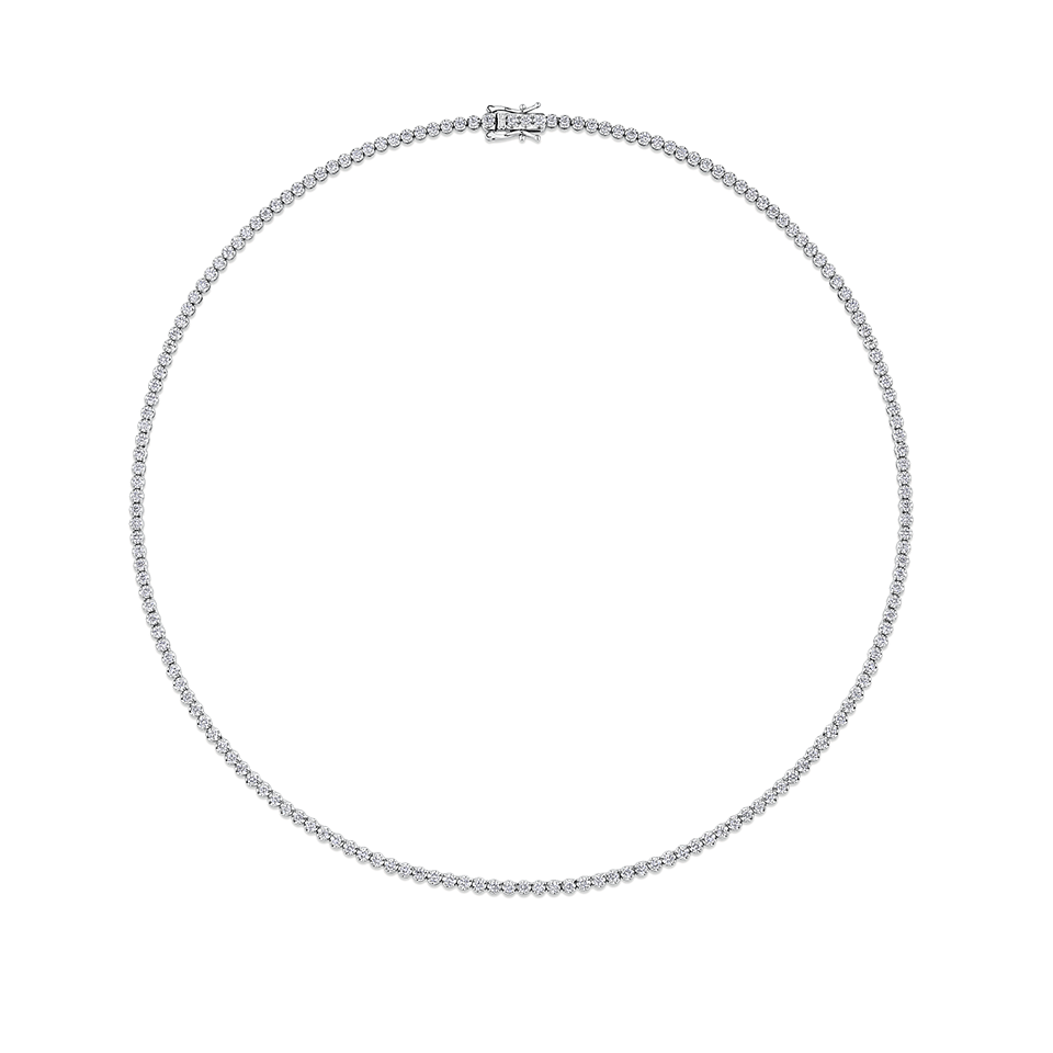 3.00 Carat Diamond Tennis Necklace in 18ct White Gold
