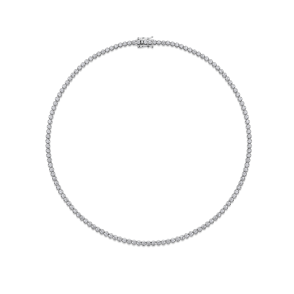6.00 Carat Diamond Tennis Necklace in 18ct White Gold
