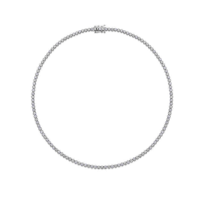 6.00 Carat Diamond Tennis Necklace in 18ct White Gold