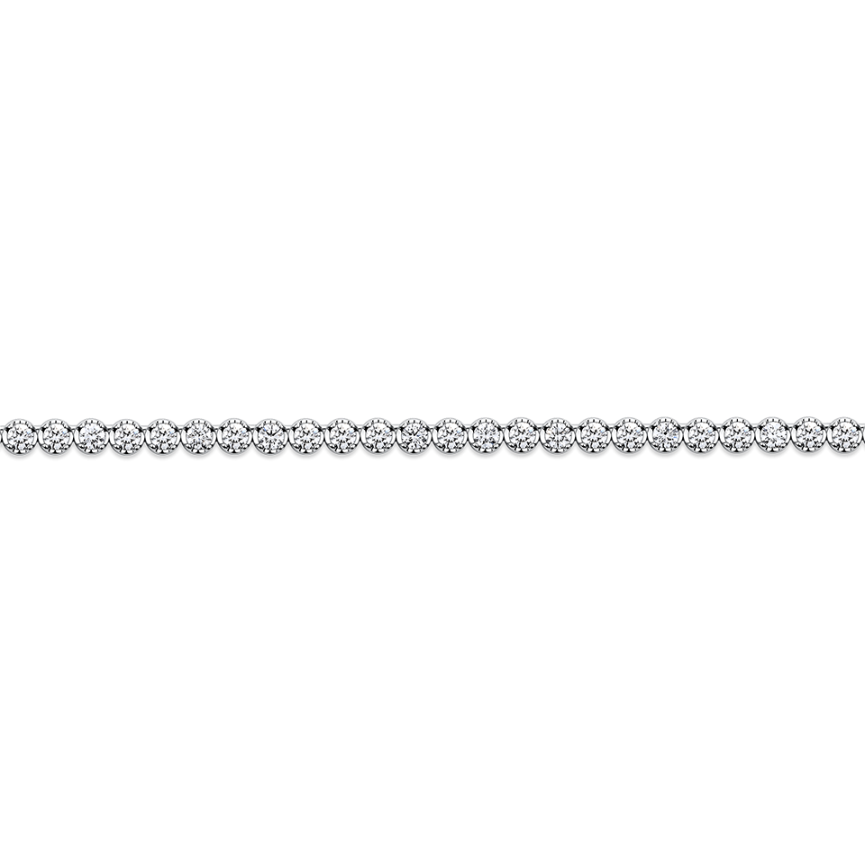 9.00 Carat Diamond Tennis Necklace in 18ct White Gold