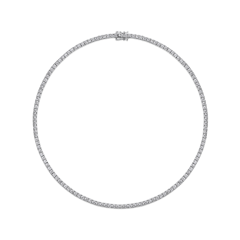 12.00 Carat Diamond Tennis Necklace in 18ct White Gold