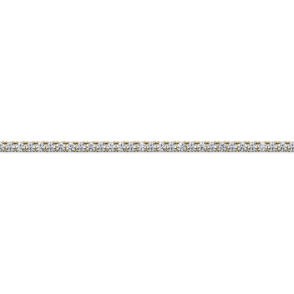 12.00 Carat Diamond Tennis Necklace in 18ct Yellow Gold