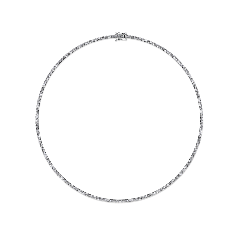 6.00 Carat Diamond Tennis Necklace in 18ct White Gold