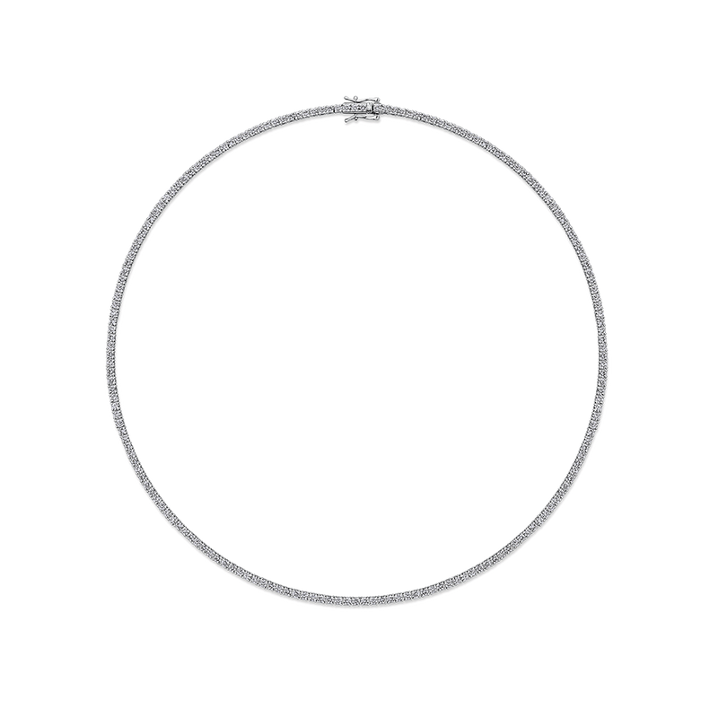 6.00 Carat Diamond Tennis Necklace in 18ct White Gold