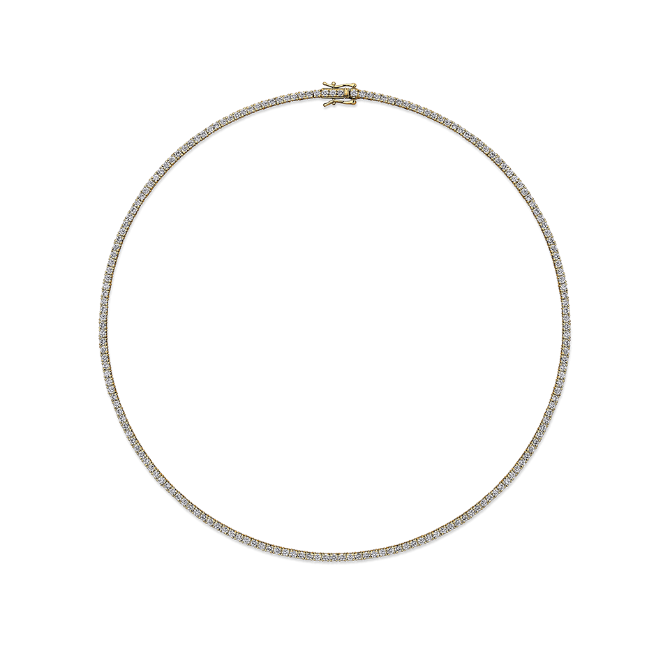 6.00 Carat Diamond Tennis Necklace in 18ct Yellow Gold
