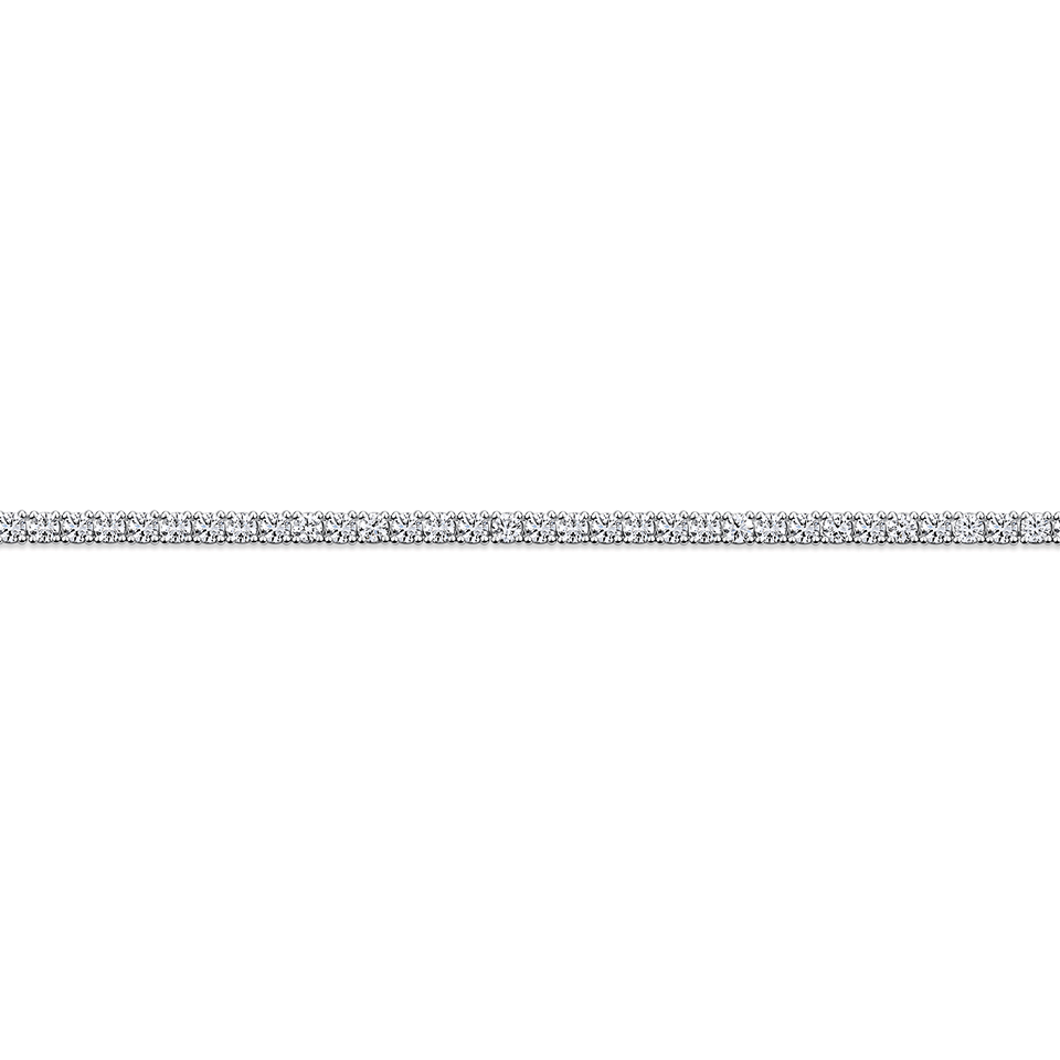 9.00 Carat Diamond Tennis Necklace in 18ct White Gold