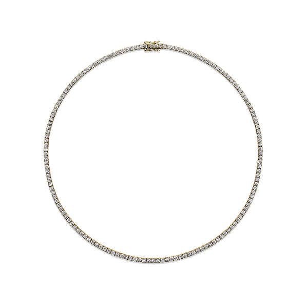 9.00 Carat Diamond Tennis Necklace in 18ct Yellow Gold