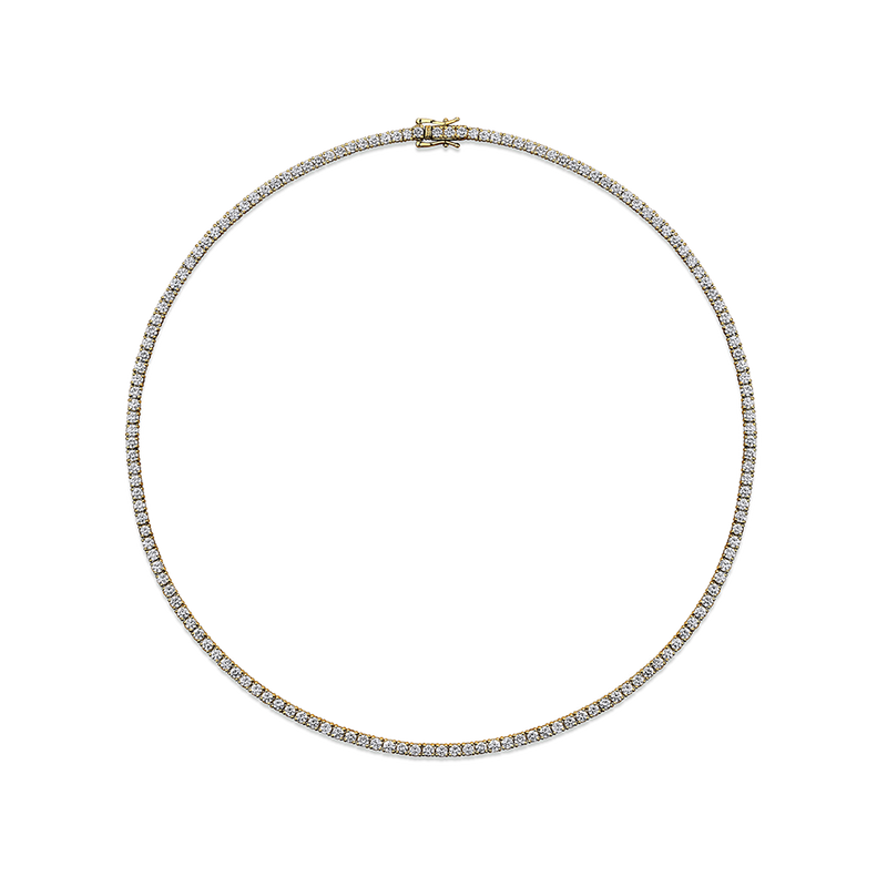 9.00 Carat Diamond Tennis Necklace in 18ct Yellow Gold